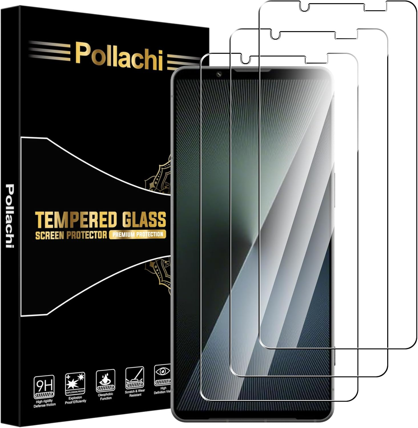 Pollachi [Pack of 3 Screen Protectors for Sony Xperia 1 VII/1 VII, Tempered Glass Film, 9H Hardness, Anti-Scratch, anti Fingerprint, Screen Protectors Tempered Glass for Sony Xperia 1 VII/1 VI - Nothing Phone (3A) image number 2