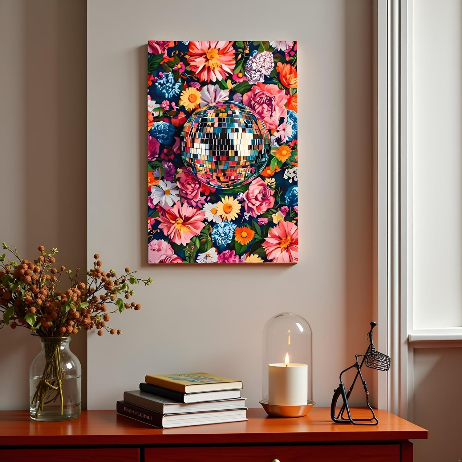 Disco Ball Paint by Numbers Kit for Adults Beginners - 16X20 Inch DIY Acrylic Painting on Canvas, Home Wall Art Decor for Living Room & Bedroom image number 2