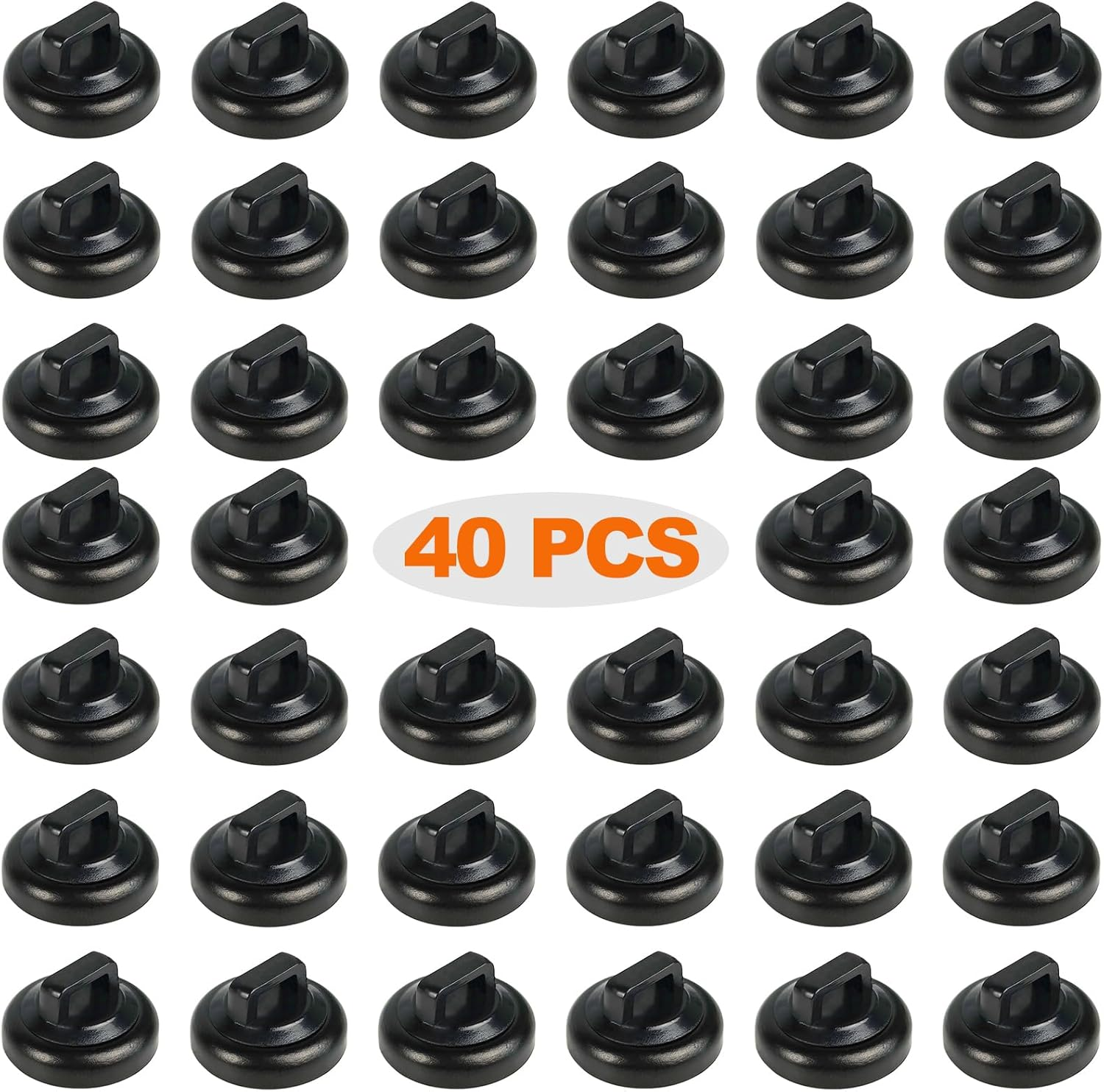 CANAANIN Magnetic Cable Zip Tie Mounts Clips 40 Piece Multipurpose Zip Ties Mount Base Holder Black Wire Cable Holder Mount Wire Clips Management for Home Office Marine Mechanical Electrical Wiring