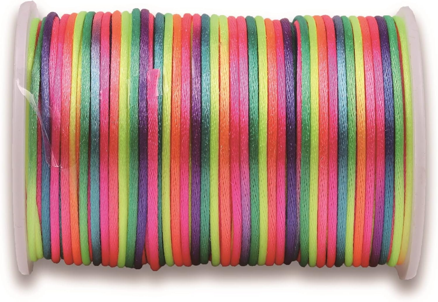 100Yard 2Mm Rattail Satin Nylon Trim Cord Rainbow Bracelet Beading String Silk Cord for Beading Jewelry Making Chinese Knotting Kumihimo Christmas Tree 6 image number 3