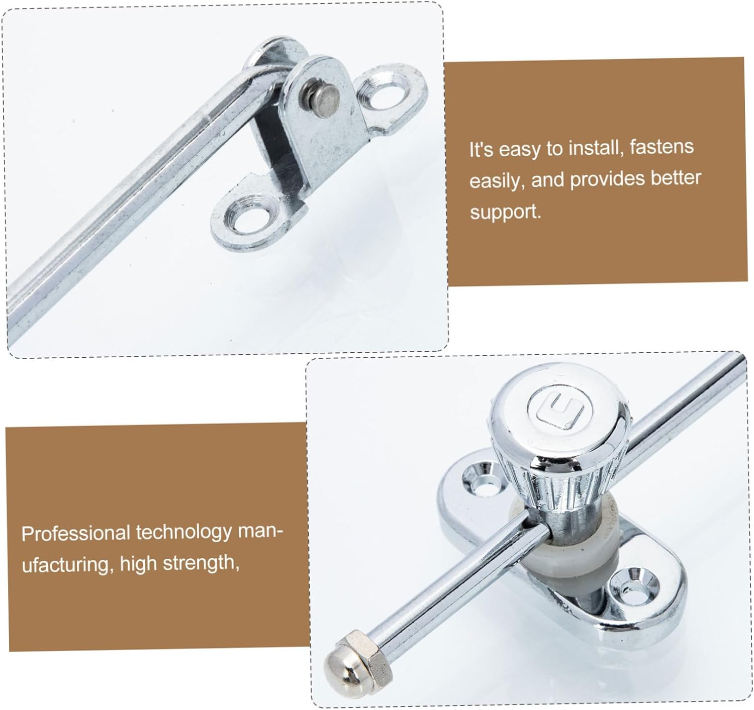 Uonlytech 2Pcs Gas Spring Support Strut for Cabinet Doors Strong Lift Strut Rod Easy Install Material image number 4