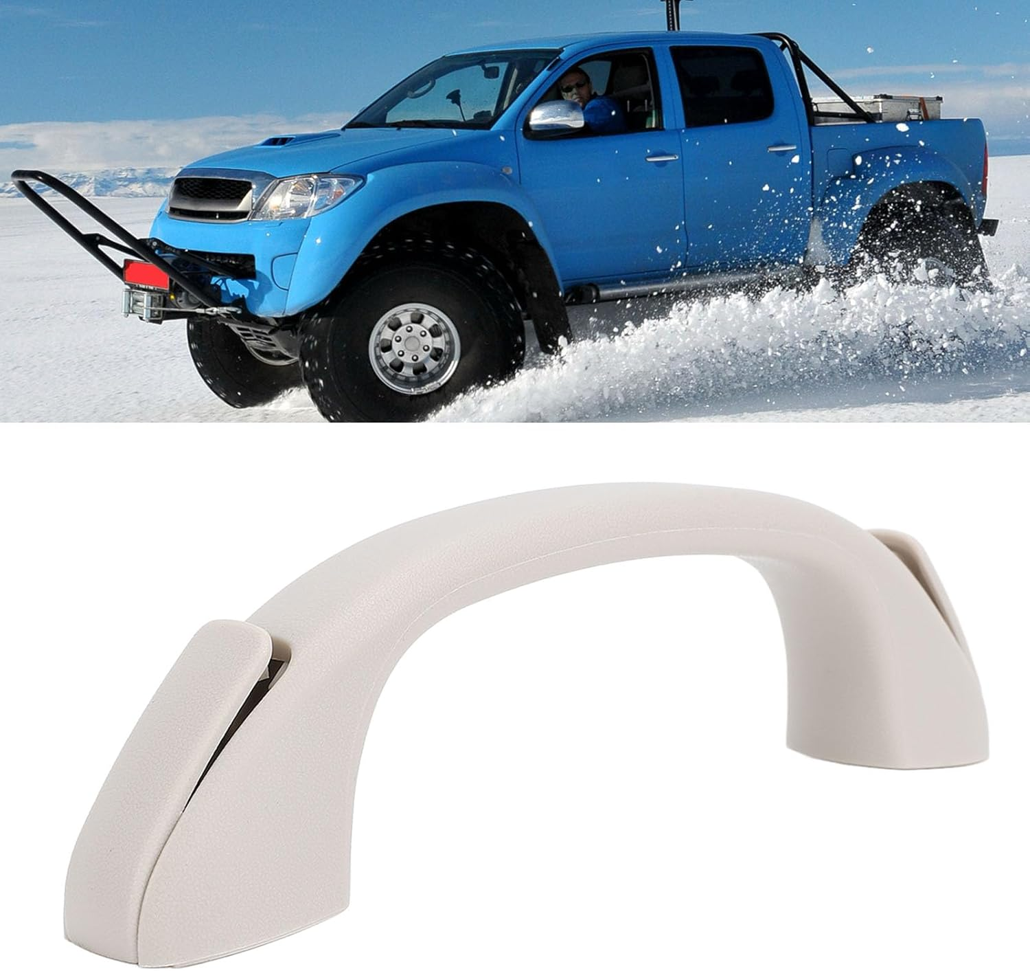 4PCS Car Interior Roof Handle, Inner Roof Grab Handle for Hilux 2005-2015, Auto Ceiling Pull Armrest Handle Interior Handrail, OEM 74611 0K040 image number 4