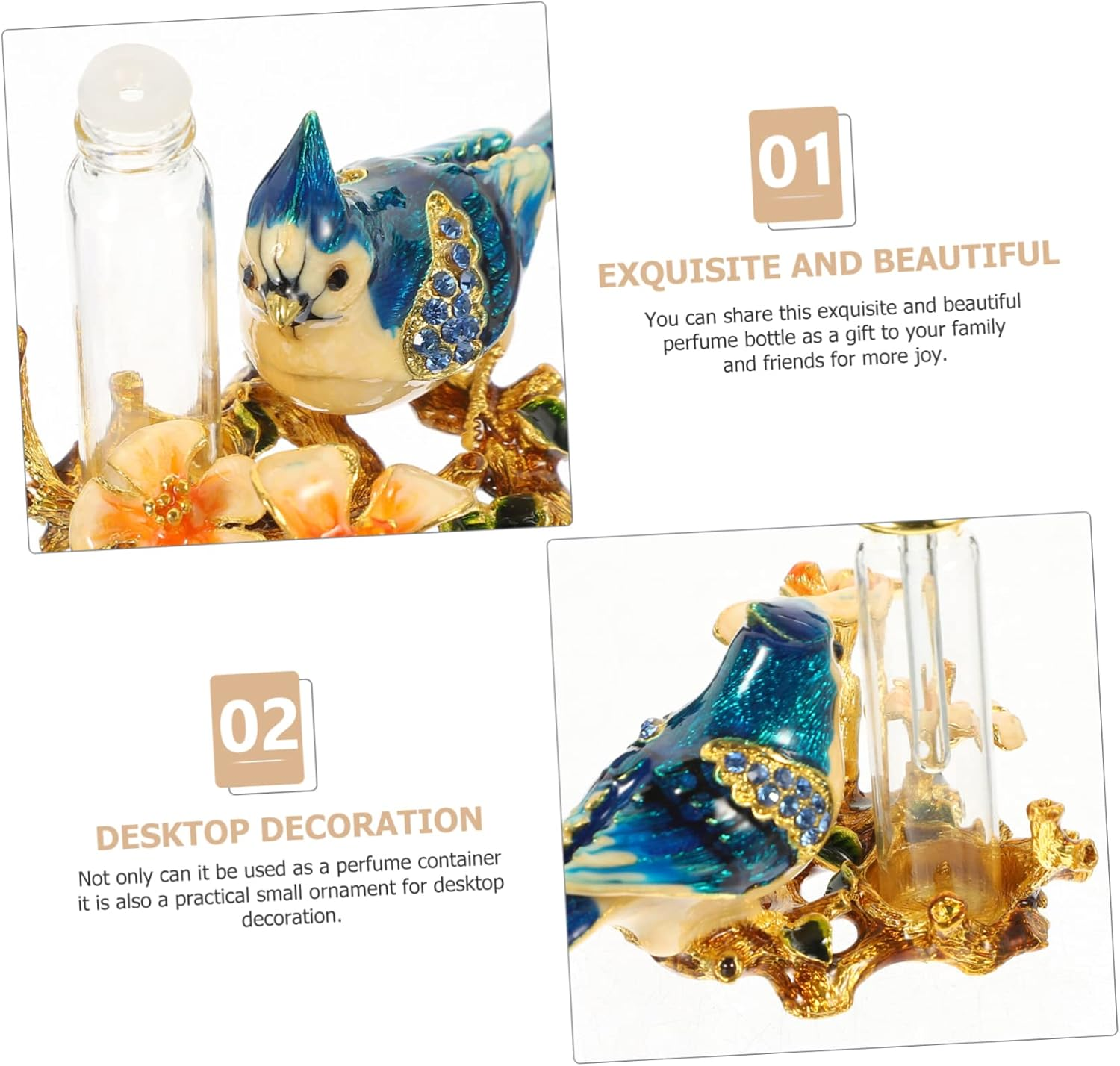 Vintage Essential Oil Bottle Empty Perfume Sample Container Elegant Design for Diy Fragrance Mixing and Desktop Decor image number 6