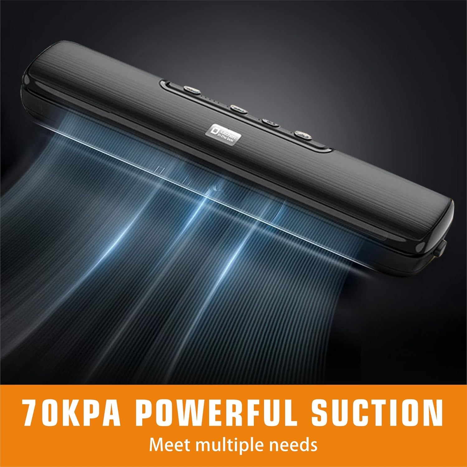 Kitchen in the Box Vacuum Sealer Automatic Sealing Machine for Food Preservation, Food Sealer 32Cm Wide Strip, Dry Moist Modes, 5 Temp Levels, External Vacuum, with 15 Bpa-Free Bags, Compact Design image number 5