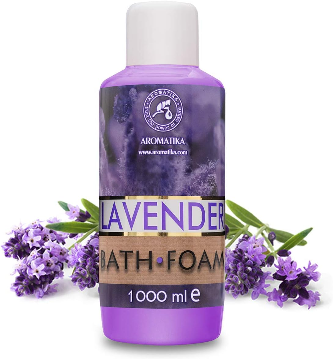 Bath Foam with Lavender Essential Oil 1000 Ml - Body Care - Good Sleep - Beauty - Bathing - Body Care - Wellness - Relax - Aromatherapy - Spa - Lavender Aroma - Bubble Baths image number 1