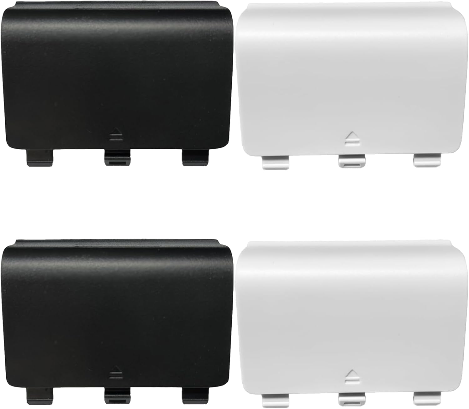 4 Pack Battery Back Cover for Xbox One/One S/One X Controller, One Controller Battery Cover Door Battery Back Shell Repair Part Compatible with Xbox One/One S/One X Controller (Black)