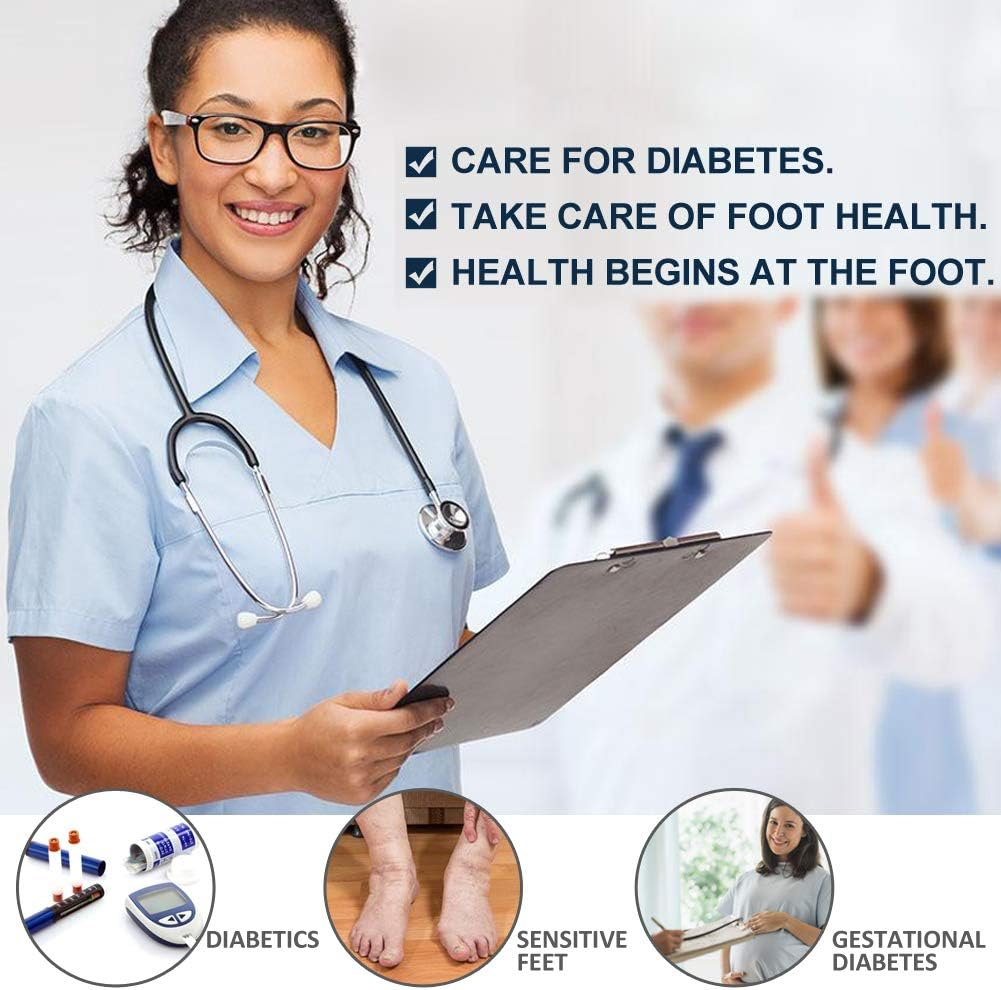 Kitnsox Unisex Seamless Casual Cotton Non Binding Cushion Diabetic Crew Socks 1/3/6 Pack M/L/XL image number 7