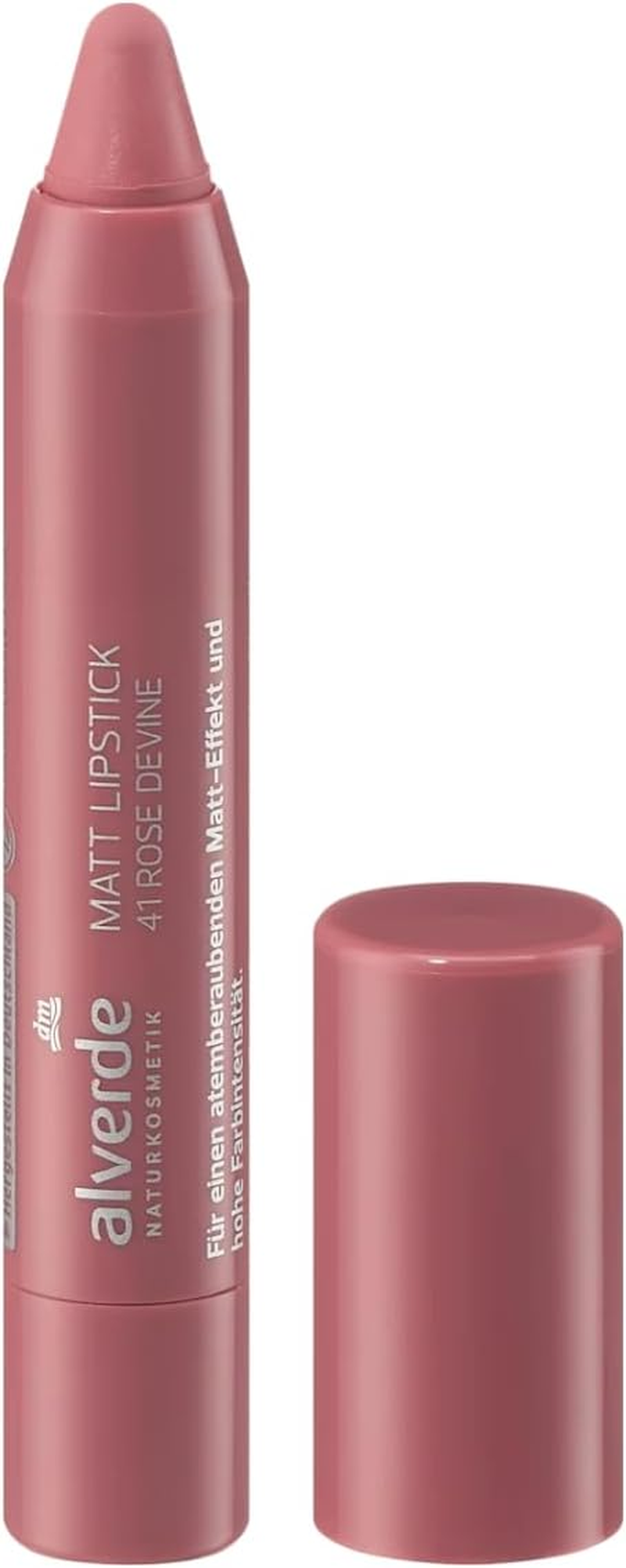 Alverde Natural Cosmetics Lipstick Matt 41 Rose Devine, 3.17 G