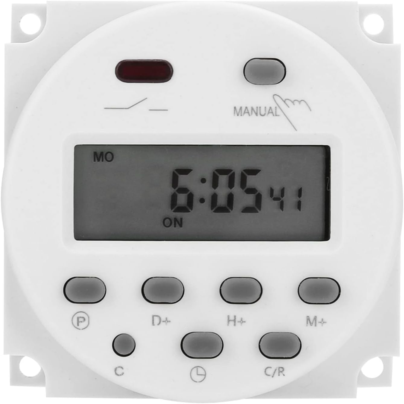 In-Wall Digital Timer,12V Time Switch Indoor Timer,Mini LCD Programmable Microcomputer Control Power Timer Relay Switch,For Advertising Light Boxes,Etc