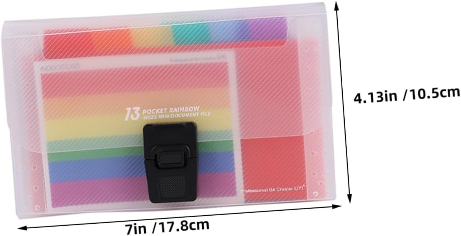 HOMSFOU 3Pcs Accordion File Storage Bag Expanding Folder for Office School Document Organizer image number 3