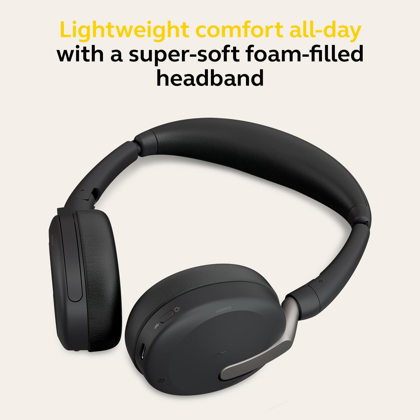 Jabra Evolve2 65 Flex Wireless Headset - Active Noise Cancelling - Teams Cert - USB a Booster - Foldable - on Ear Bluetooth Stereo Headphones with Boom Mic + Clearvoice for Clear Calls 32Hr Music Time image number 1
