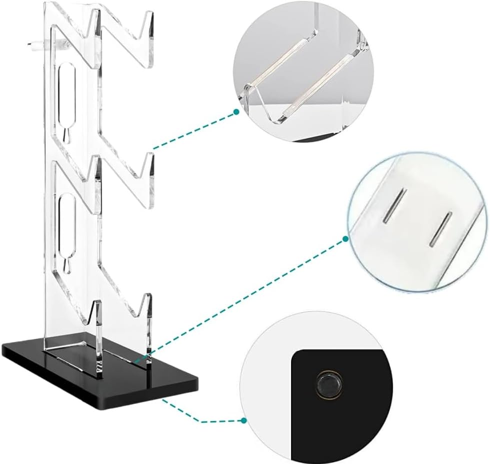 Naisfei Game Controller Holder,Universal Controller Stand Holder, Game Controller Holder 3 Tiers, Slip Game Controller Display Rack, Gaming Accessories, Acrylic Dual Game Controller Stand image number 3