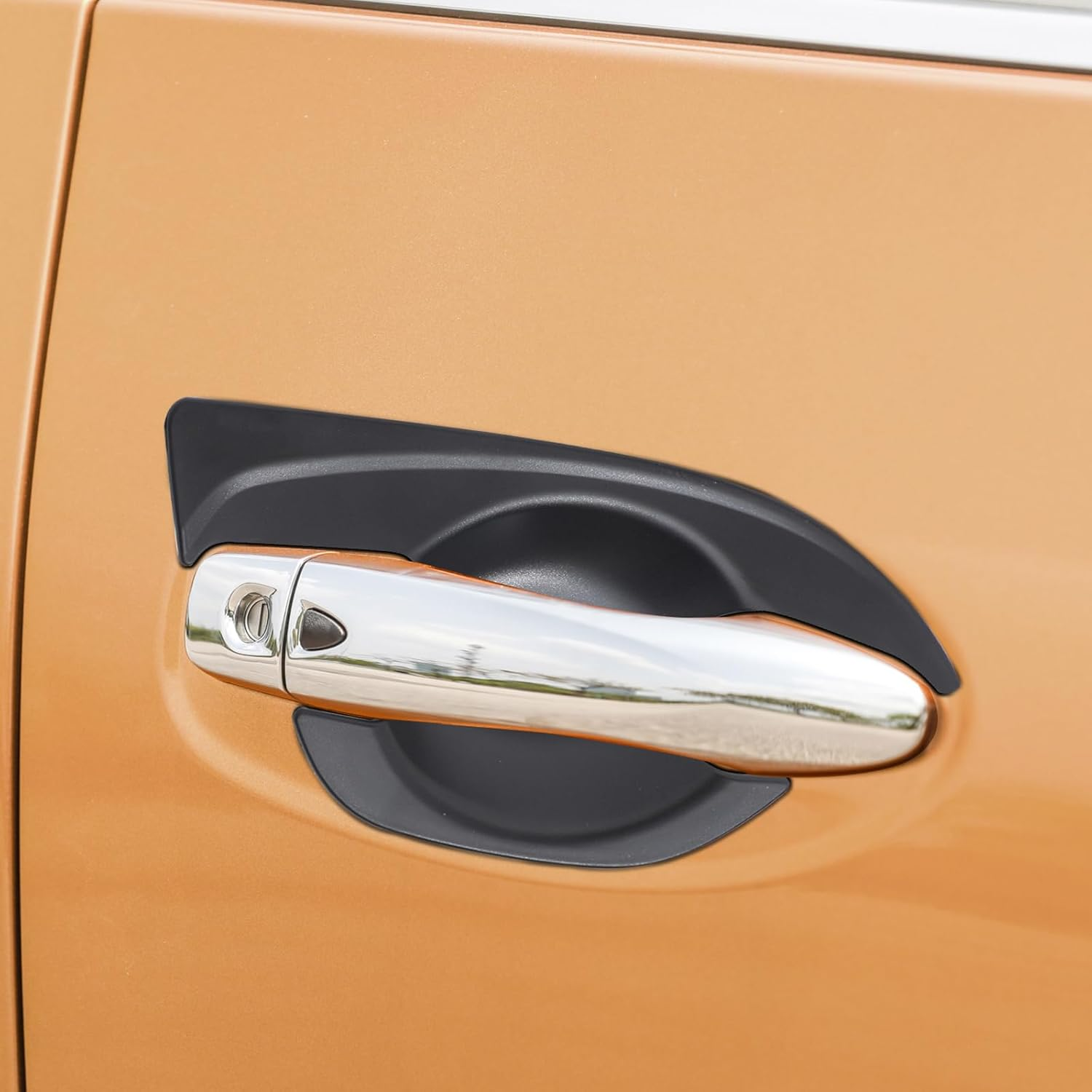 Door Handle Bowl Insert Cover for Nissan Navara NP300 D23 Accessories 2015-2025, Car Door Handle Scratch Protector Guard Cup Trim Exterior Accessories, Matte Black 4PCS image number 3