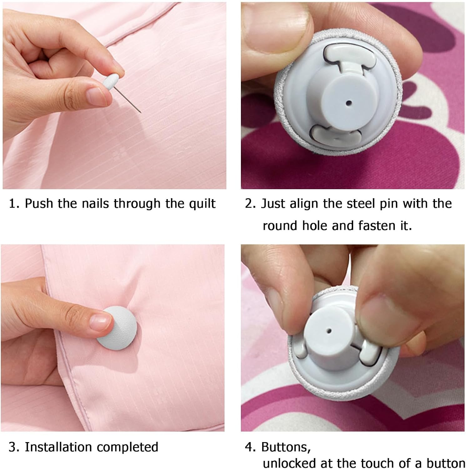 20Pcs Mushroom Duvet Clips - Non-Slip Doona Cover Clips to Keep Bedding in Place, Thick Blanket Holder Pins with Easy Clip Fasteners, for Thin Thick Quilts Blanket Sheet Bed Skirt Cushion Curtain image number 1