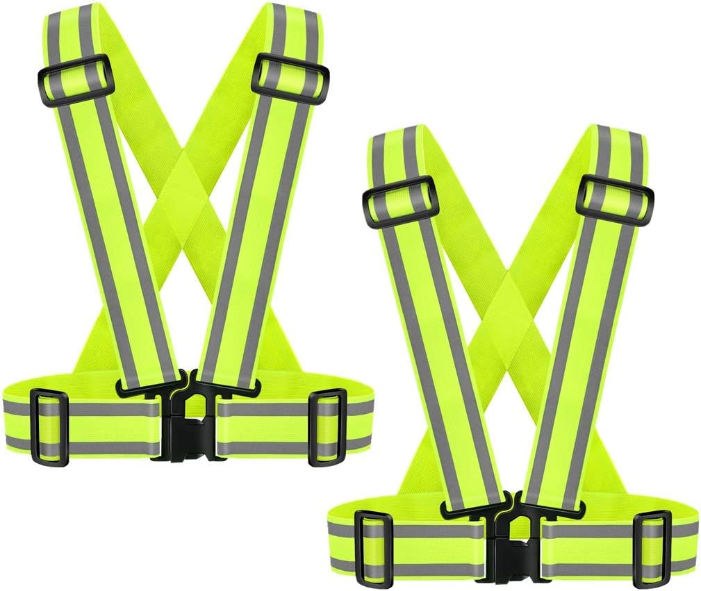 IDOU High Visibility Straps |Reflective Running Gear|Safety Vest for Men Women