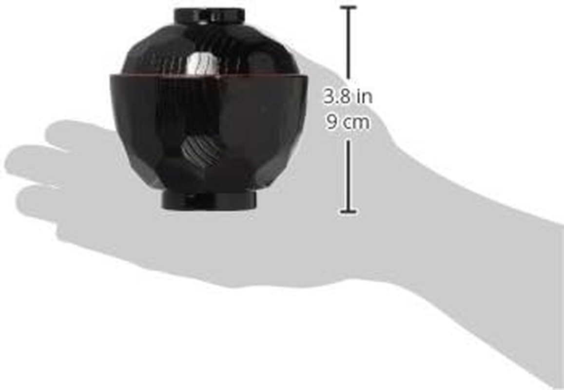 Japanbargain 1904X2, Set of 2 Miso Soup Bowl with Lid Japanese Rice Bowl Traditional Plastic Lacquered Black and Red Bowl Made in Japan