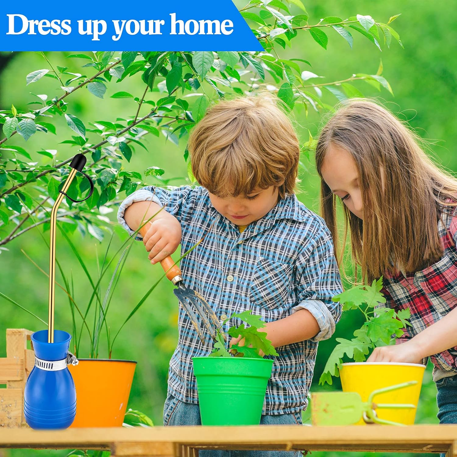 Garden Sprayer Applicator Bulb with Long Copper Tube for Organic Gardening Agricultural Supplies and Control Accessories (Blue Style,1 Piece) image number 6