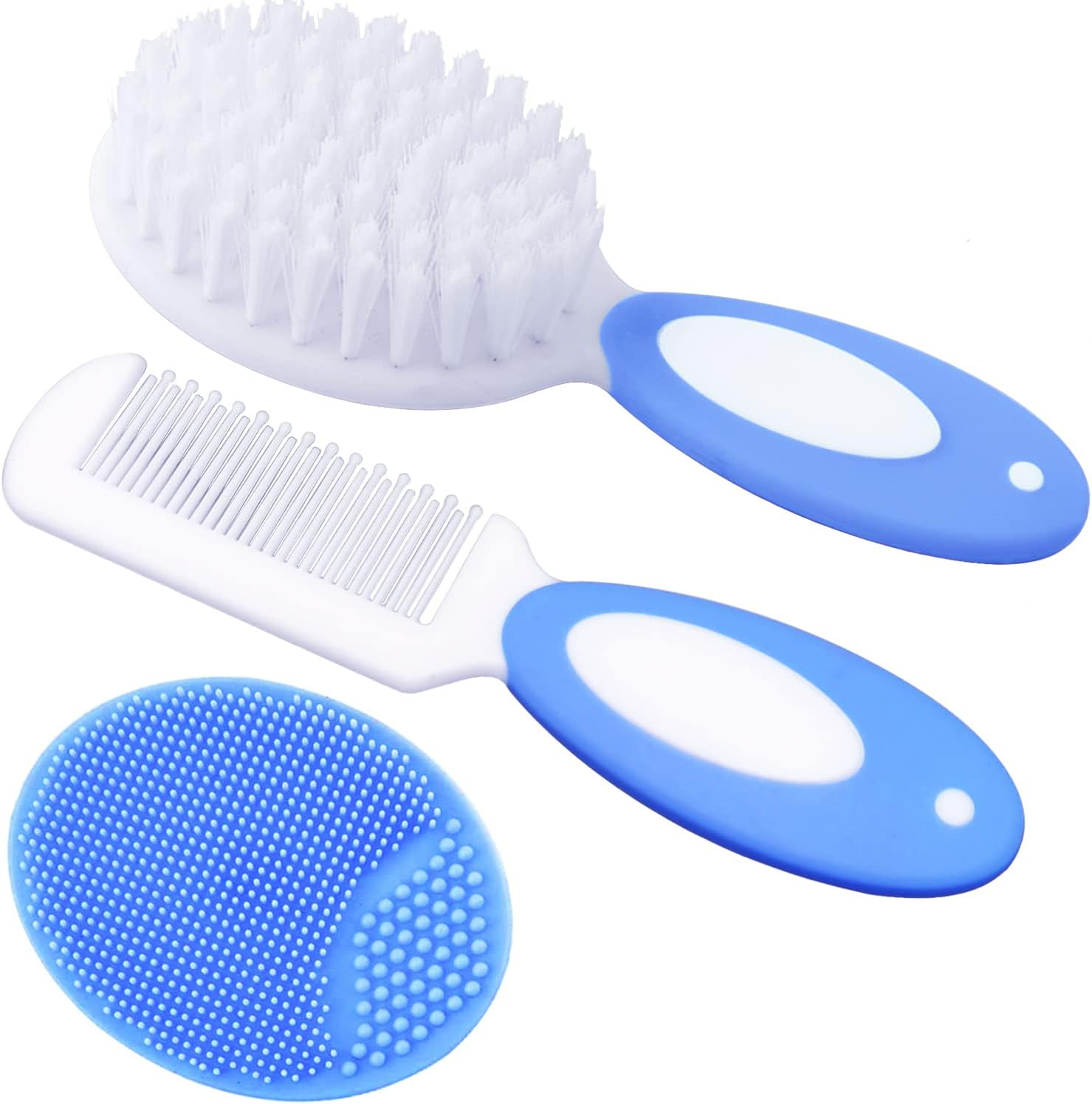 MR LION Baby Hair Brush, Cradle Cap Brush, Baby Hair Comb, Baby Hair Brush and Comb Set for Newborns & Toddlers, Baby Brush Soft Bristles, Ideal for Cradle Cap, Perfect Baby Registry Gift (Blue) image number 5