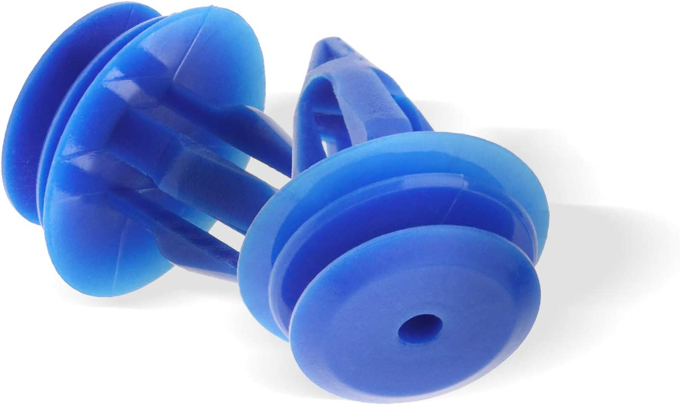 Emsea 50X Car Trim Clip Retainers LR027255 Blue Plastic Front Rear Wheel Arch Moulding Fasteners Compatible with Range Rover Evoque