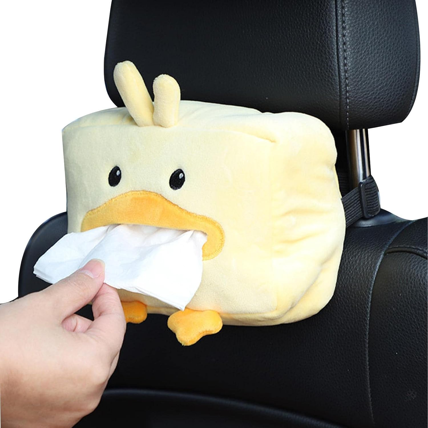 Cartoon Plush Animals Tissue Box, Cute Paper Holder for Car, Universal Vehicle Backseat Plush Tissue Organizer