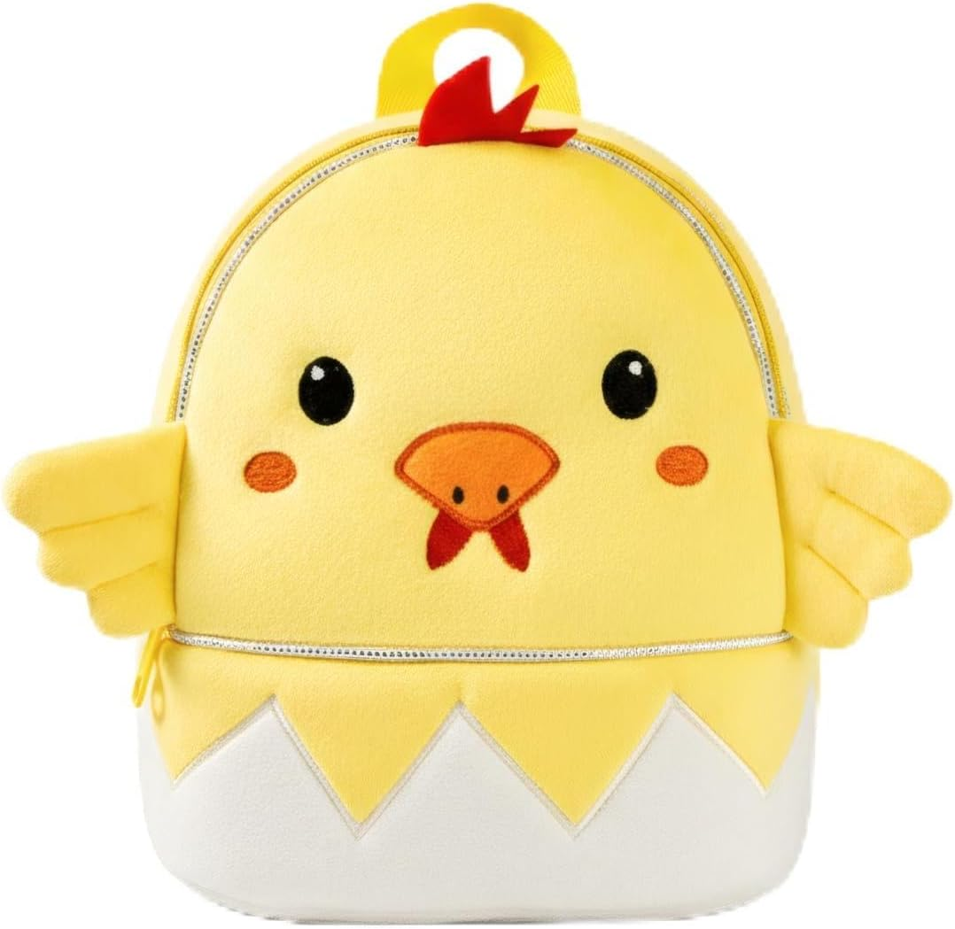 Ultra-Light Toddler Plush Backpack with 3D Animal Design, Soft Mini School Bag for Kindergarten, Daycare & Travel, Cute Cartoon Rucksack for Baby Boys & Girls