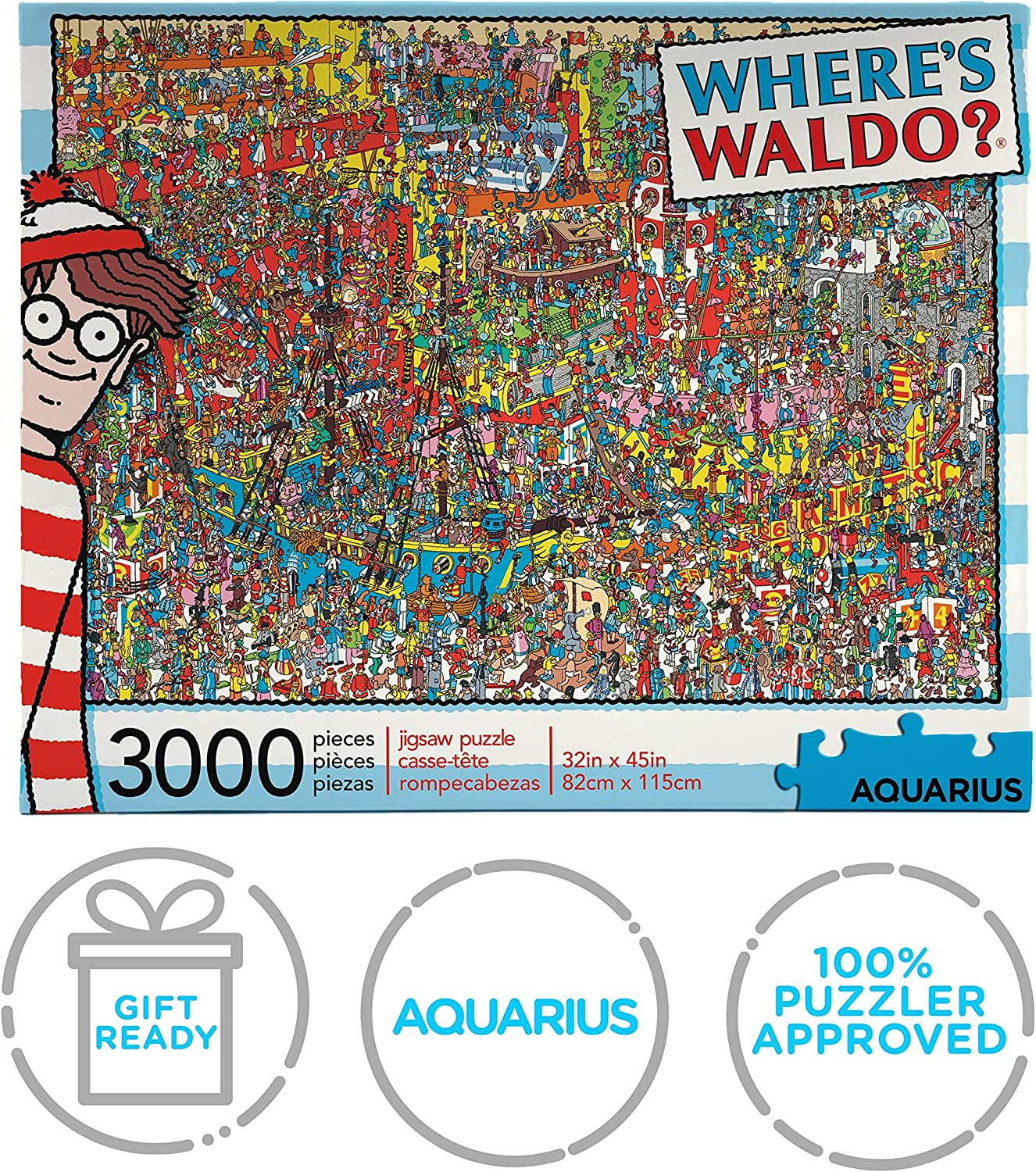Aquarius 68507 Where'S Waldo 3,000Pc Puzzle image number 5