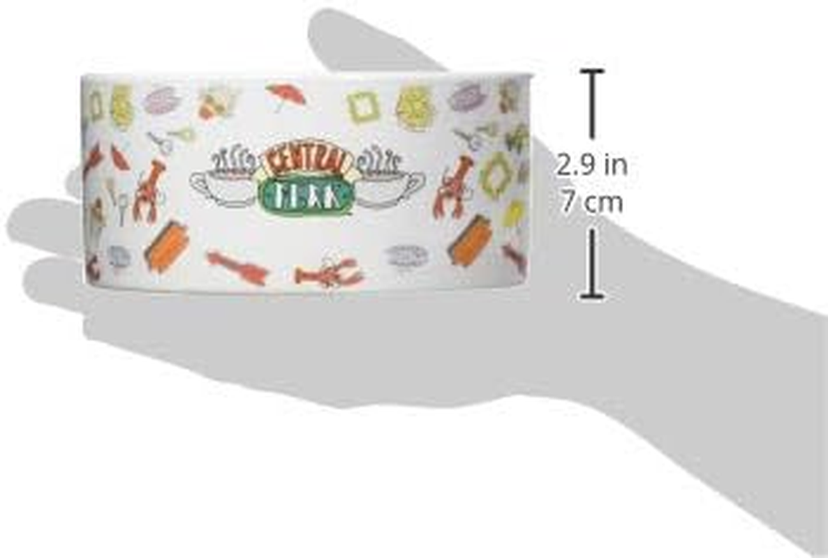 Warner Bros Friends TV Show Joey Doesn'T Share Food Ceramic Dog Food Bowl, 6 in | White Dog Bowl, Friends TV Merchandise for Friends Fans | Dog Water Bowl or Dog Food Bowl for Wet or Dry Food image number 2