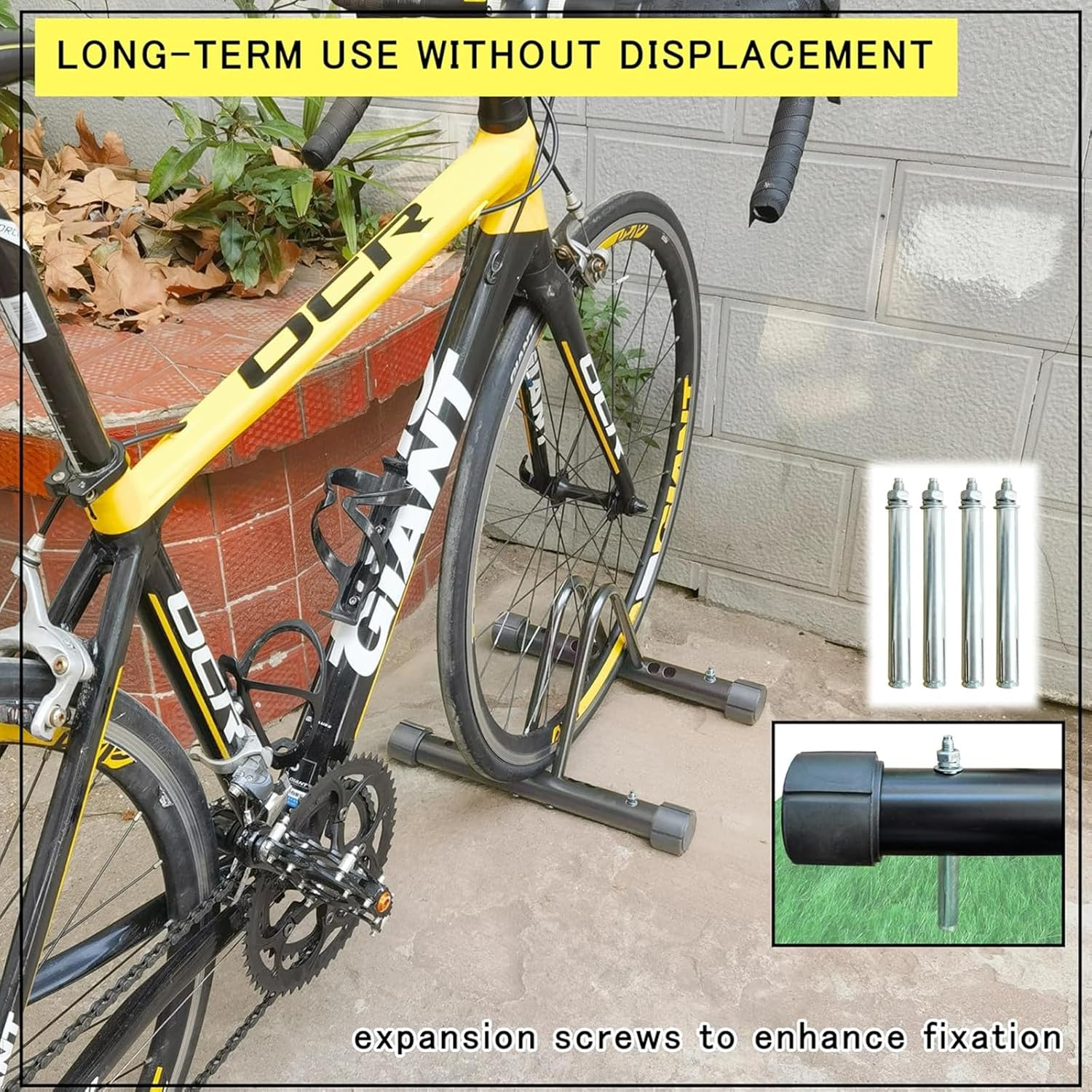 CMLLING Bicycle Parking Stand Floor and Wall Mounted Bicycle Parking Lot Bike Holder Free-Standing Floor