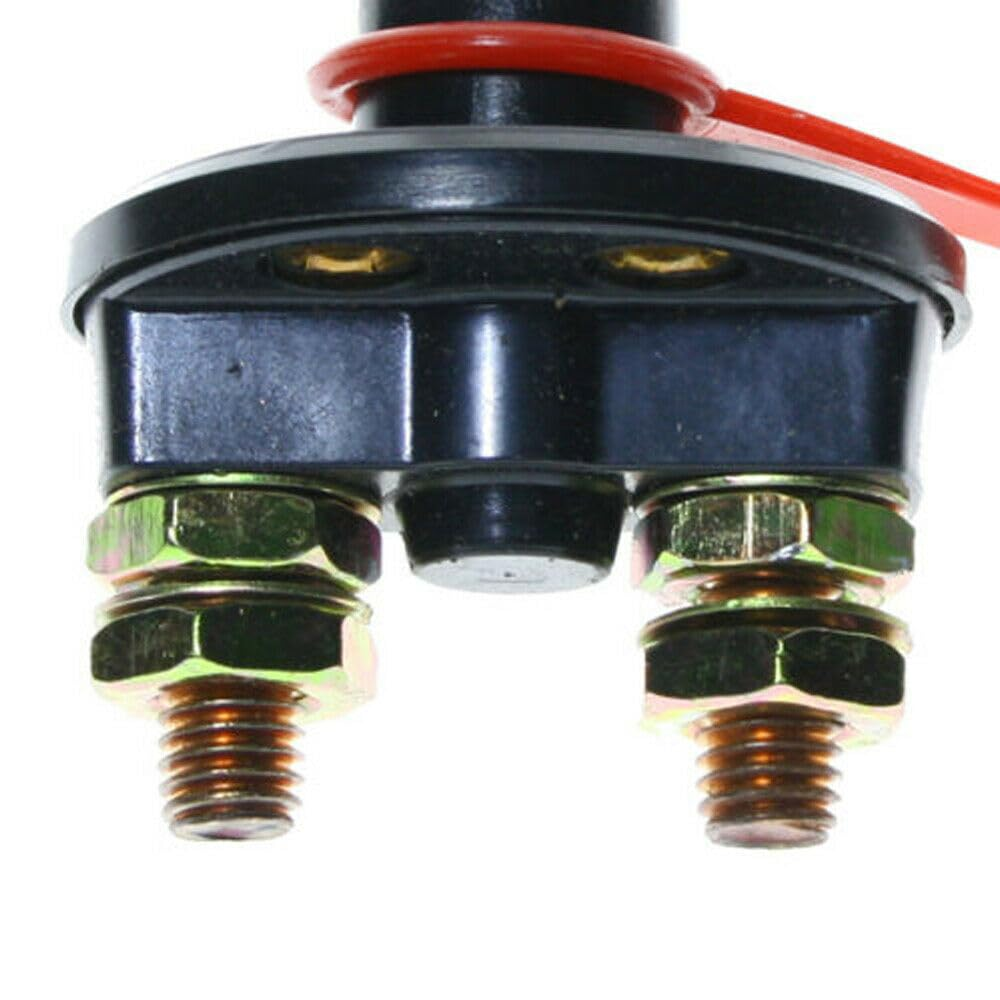 Battery Disconnect Switch with Keys, 12V 24V Battery Kill Switch Isolator Disconnect Cut off Power for ATV Car Auto, on off Battery Master Switch with Waterproof Key and Cover