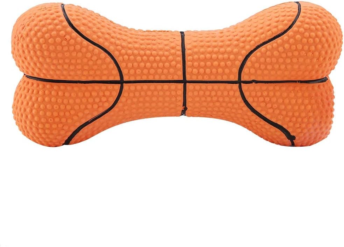 Dog Squeaky Toy, Lightweight Non-Toxic Dura Play Bone Dog Toy, Environmentally-Friendly for Pets Fetching and Tossing Games(Basketball)