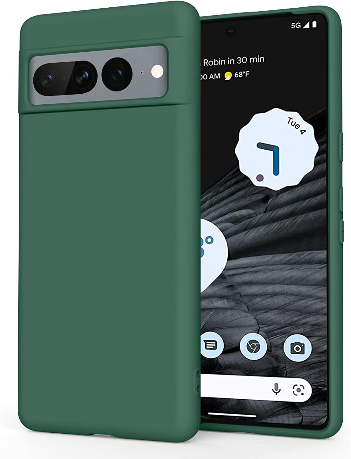 Silicone Case for Google Pixel 7 Pro Case(2022), Ultra Thin Flexible Premium Rubber Full Body Protection Anti-Fingerprint Dust-Proof Shockproof Anti-Scratch Wireless Charging for Google Pixel 7 Pro 5G Cover