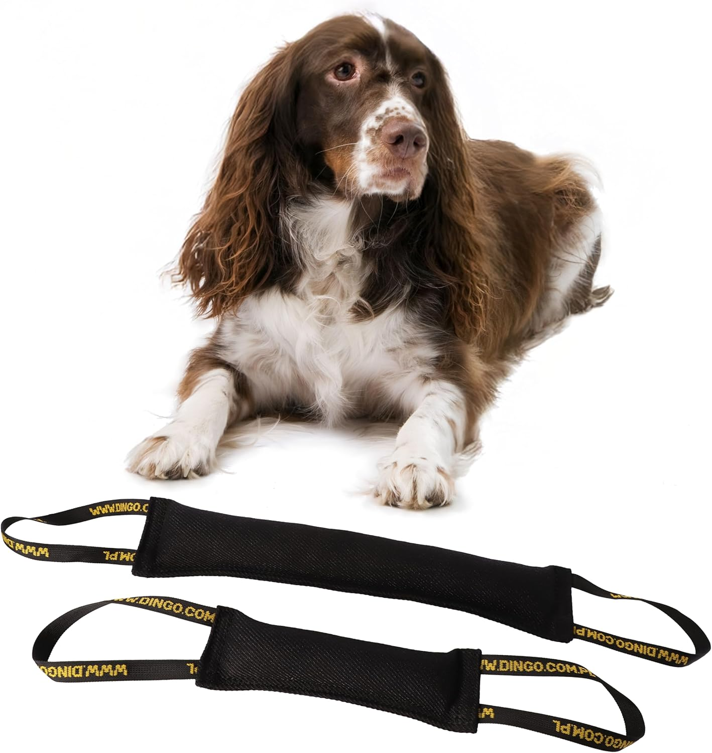 Dingo Waldemar Rutkowski Nylcot Dog Toy &ndash; Durable Bite Tug with Sturdy Handle for Training, Tug of War, Retrieval & Play &ndash; Handmade, 28 Cm, Black (Z30048) image number 4