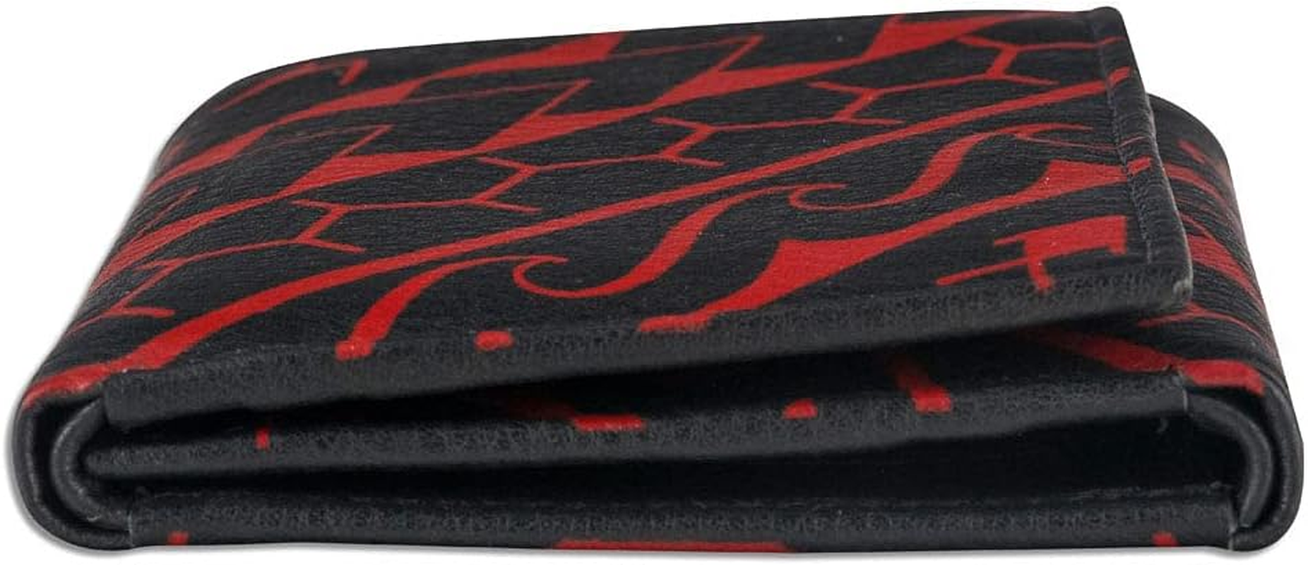 Polynesian Tattoo Trifold Wallet, Genuine Leather, "Manu" Tattoo Art by Eugene Ta&rsquo;Ase (Black with Red Art) from NAKOA - Black With Red Art image number 6