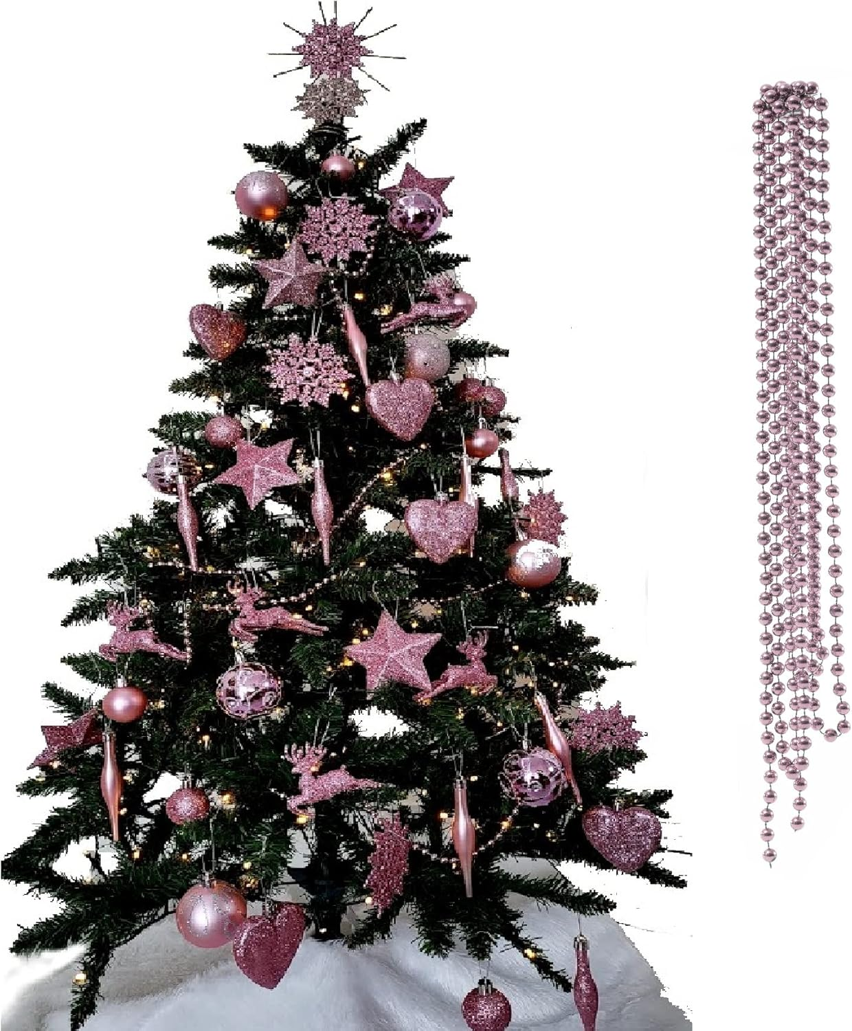 3M Bead Garland Luxury Christmas Tree & Room Decoration 8Mm Bead 3M Chain (Turquoise)