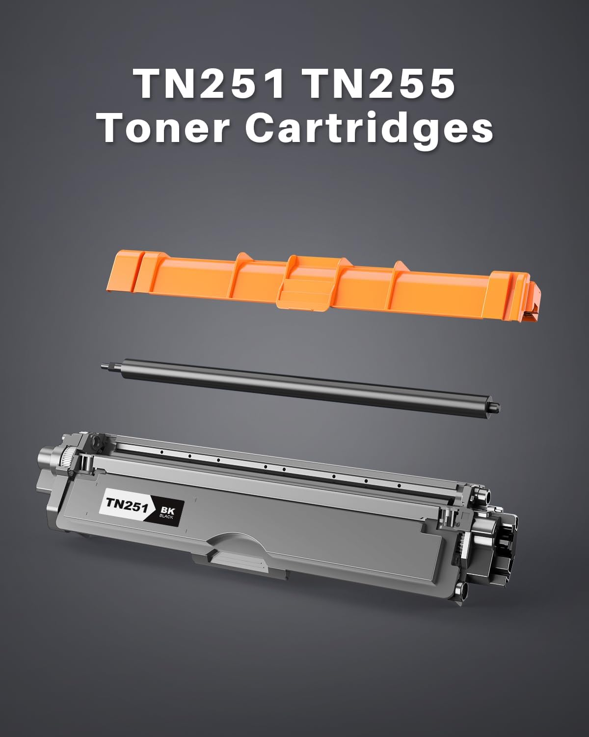 TN251 4Pack Toner Cartridges Compatible Replacement for TN251 TN255 TN-251 TN-255 Work with MFC-9335CDW, HL-3150CDN, HL-3170CDW, MFC-9140CDN, MFC-9330CDW, MFC-9340CDW (BK/C/M/Y, 4 Pack) image number 3