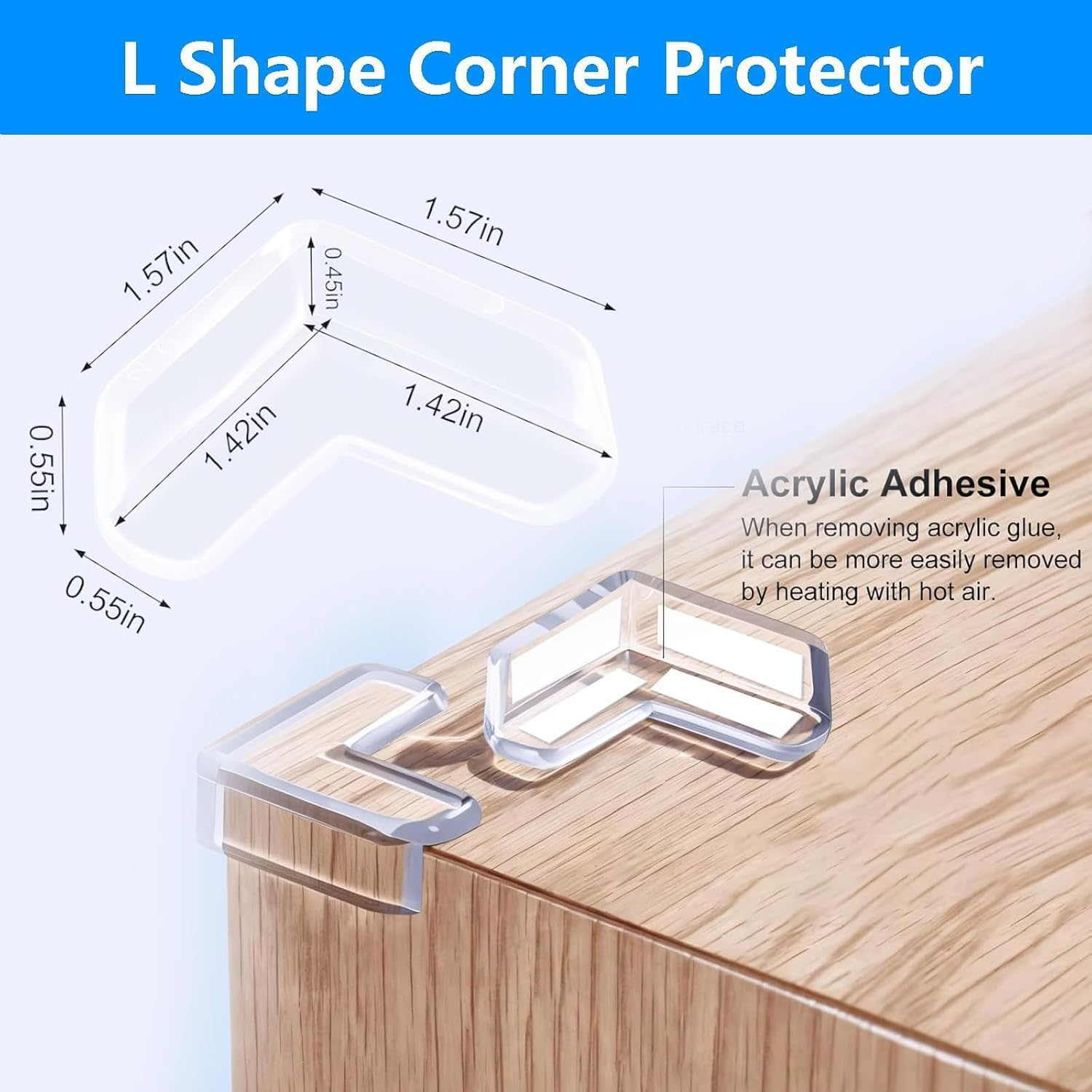 30 Pcs Corner Protector Baby, Clear Table Guard, Protectors for Baby Guards Furniture, Safety L Sharp Cushion Padding image number 4