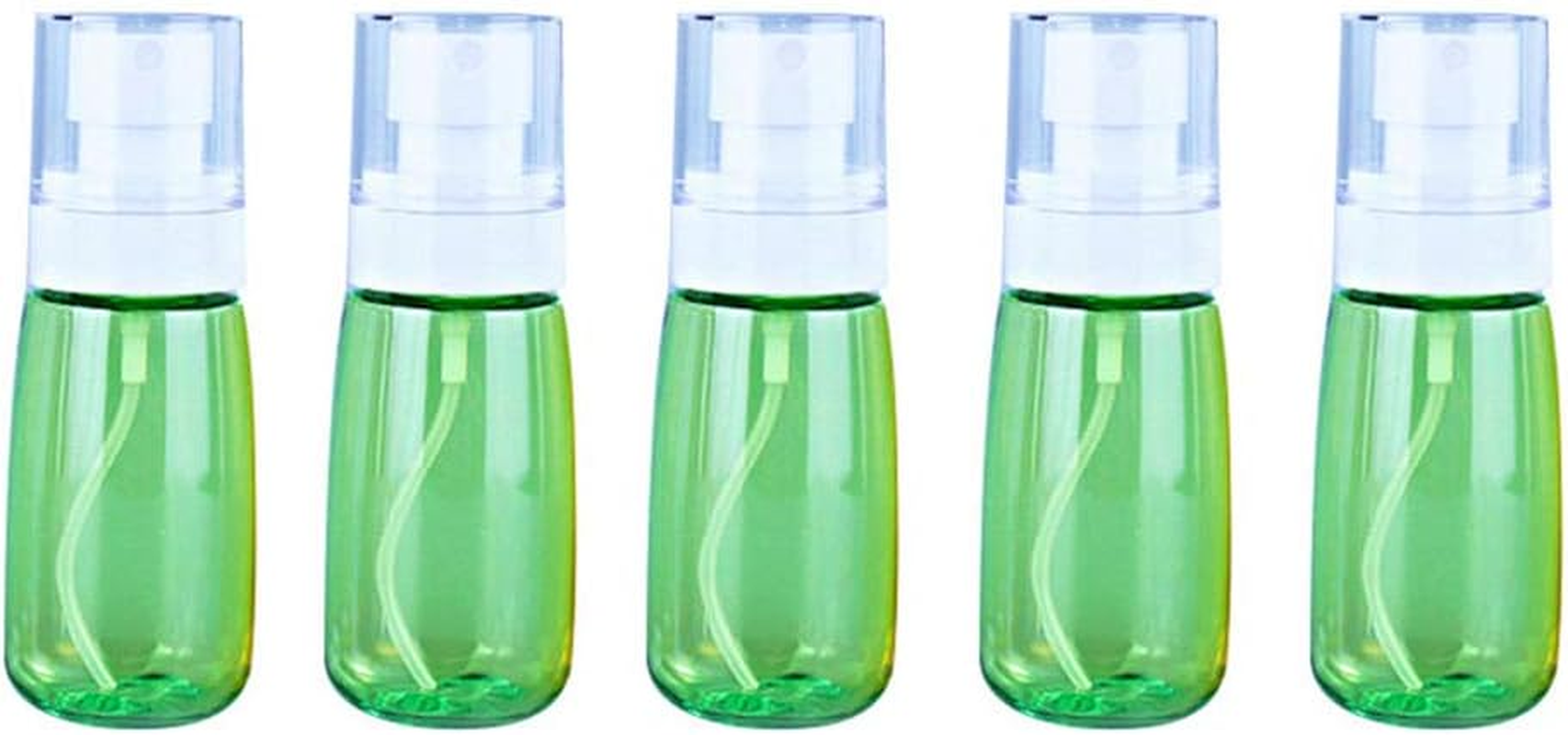 Lihaer Spray Bottles Small Portable Water Spray Bottles Plastic Empty Bottle Essential Oils Sprayer Clear Containers - 5 Pcs for Home, Garden, Cleaning, Travel Transparent 60Ml