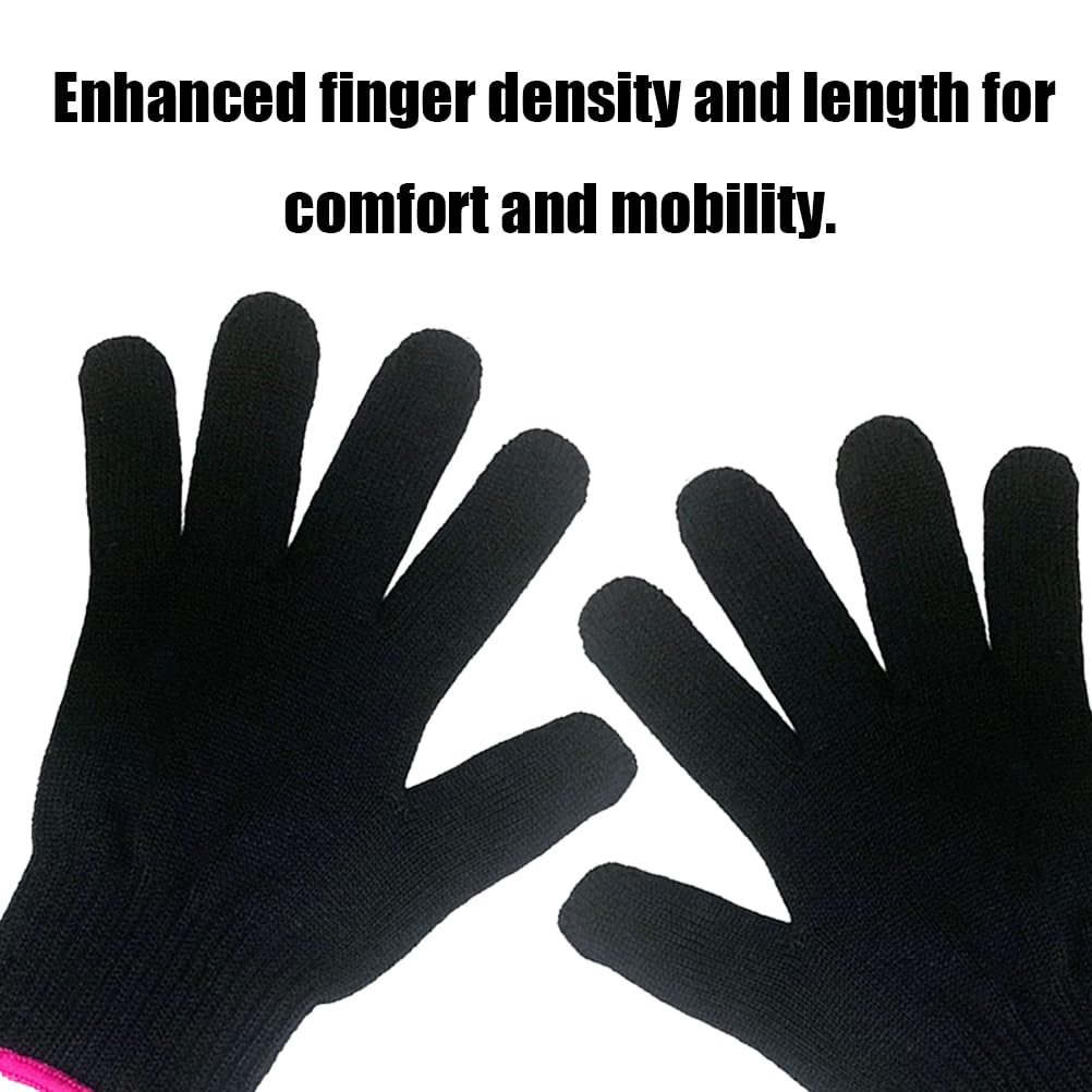 Fc'Noqgn Pack of 2 Professional Heat Resistant Gloves for Curls, Straighteners and Curling Iron Styling Heat image number 3