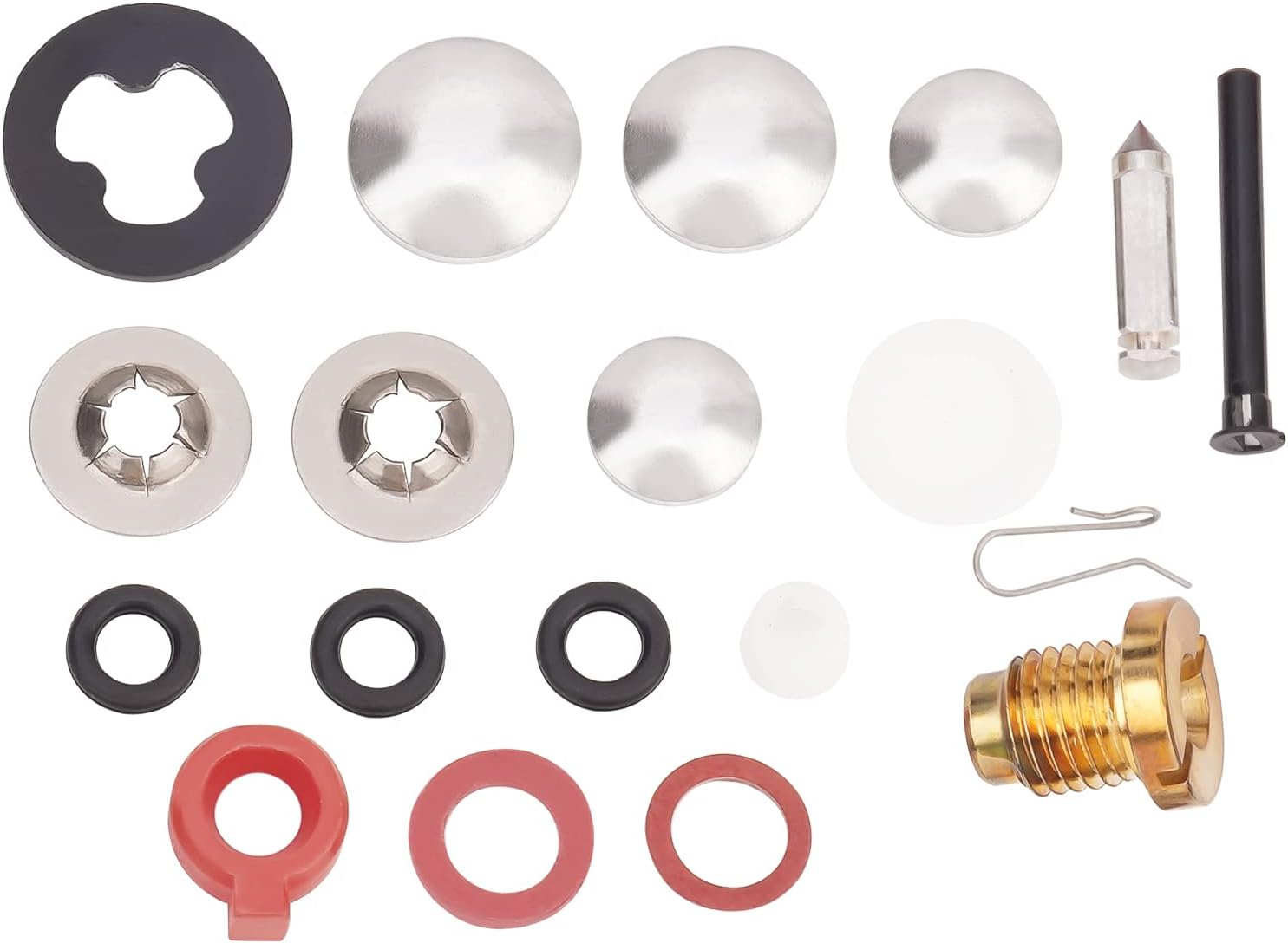 AHL 1Pack Carburetor Rebuild Kit with Float for Johnson Evinrude 396701 392061 398729 18 20 25 28 30 35 40 45 48 50 55 60 65 70 75 HP Outboard Motors Sierra 18-7222 18-7042 Mallory 9-37107 image number 1