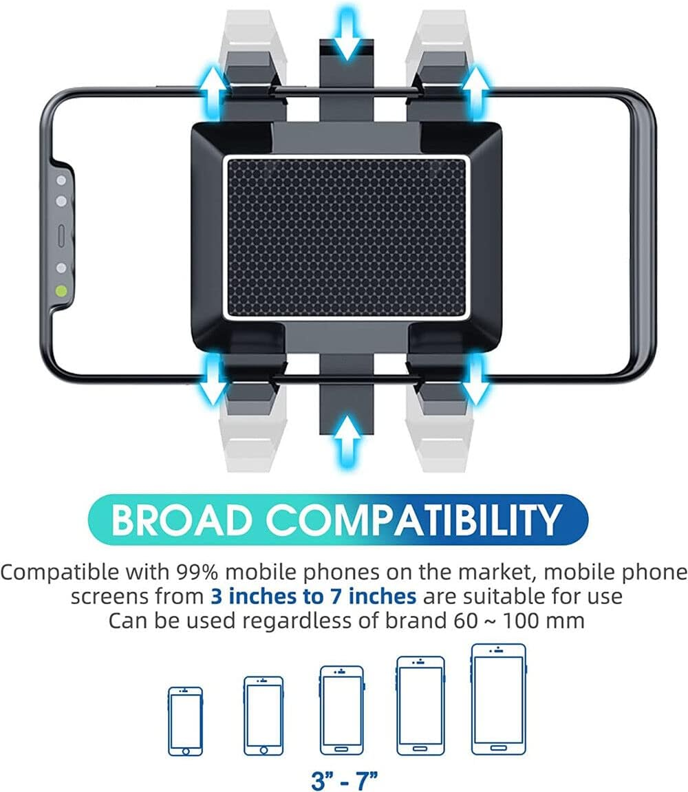 360&deg; Car Rear View Mirror Mount Holder Multifunctional Universal Phone Stand image number 6