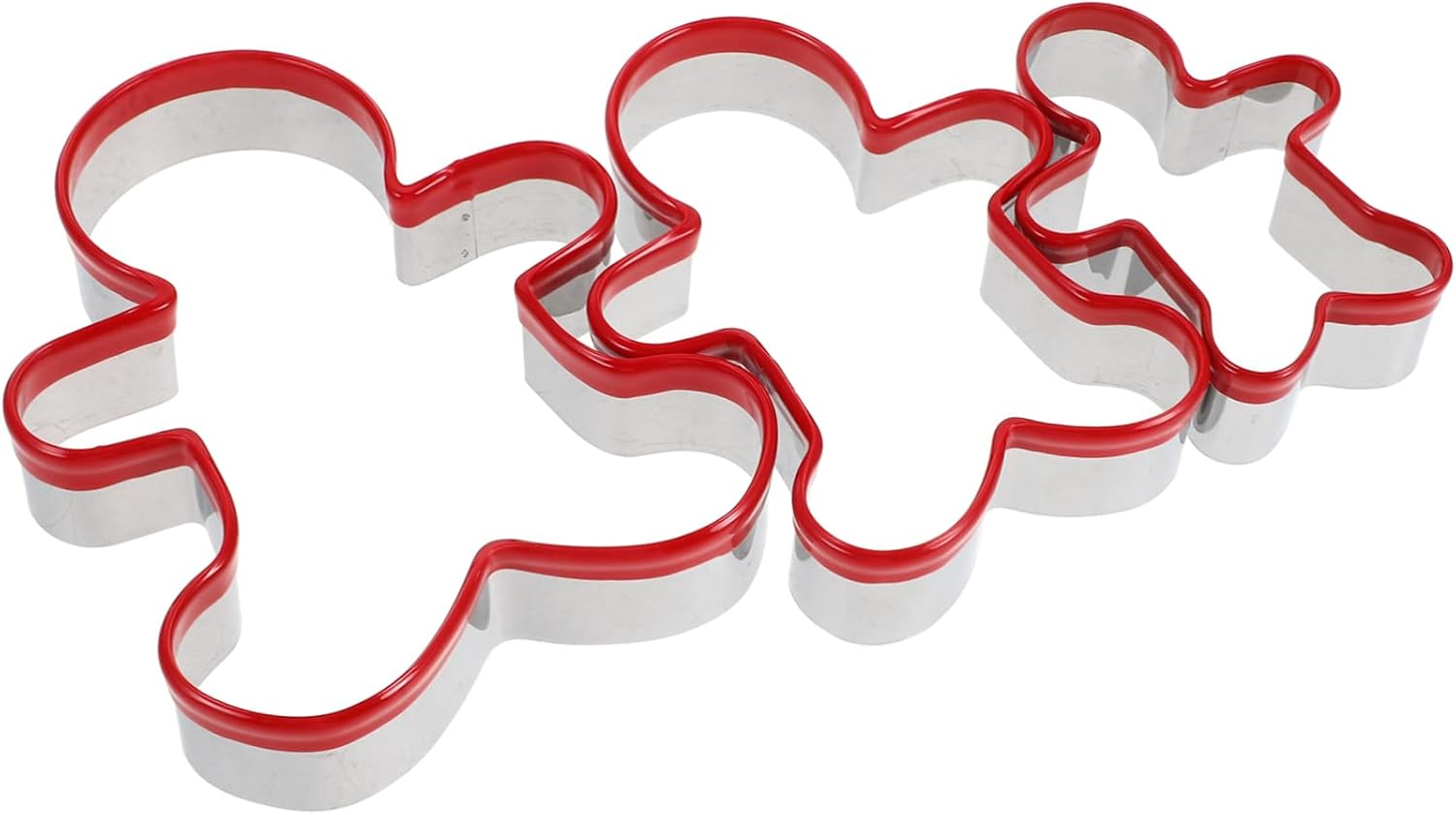 Luxshiny 3Pcs Gingerbread Man Mold for Cookie Baking Reusable Gingerbread Cutout Molds DIY Pastry Cutter for Christmas Cookie Shapes image number 4