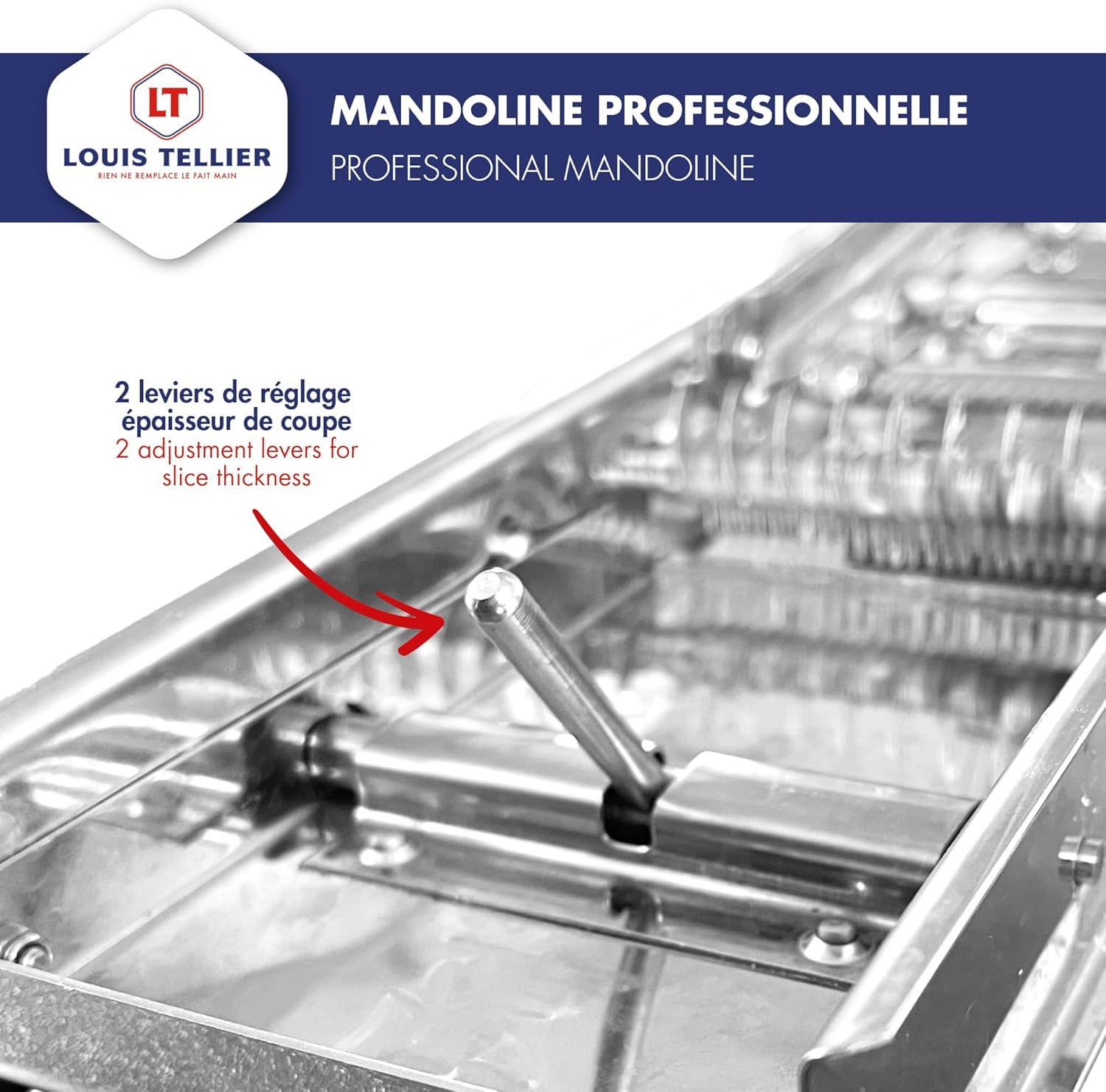 Bron Coucke Stainless Steel Bron Mandolin Slicer without Pusher 215030 Gray, without Hand Guard image number 5