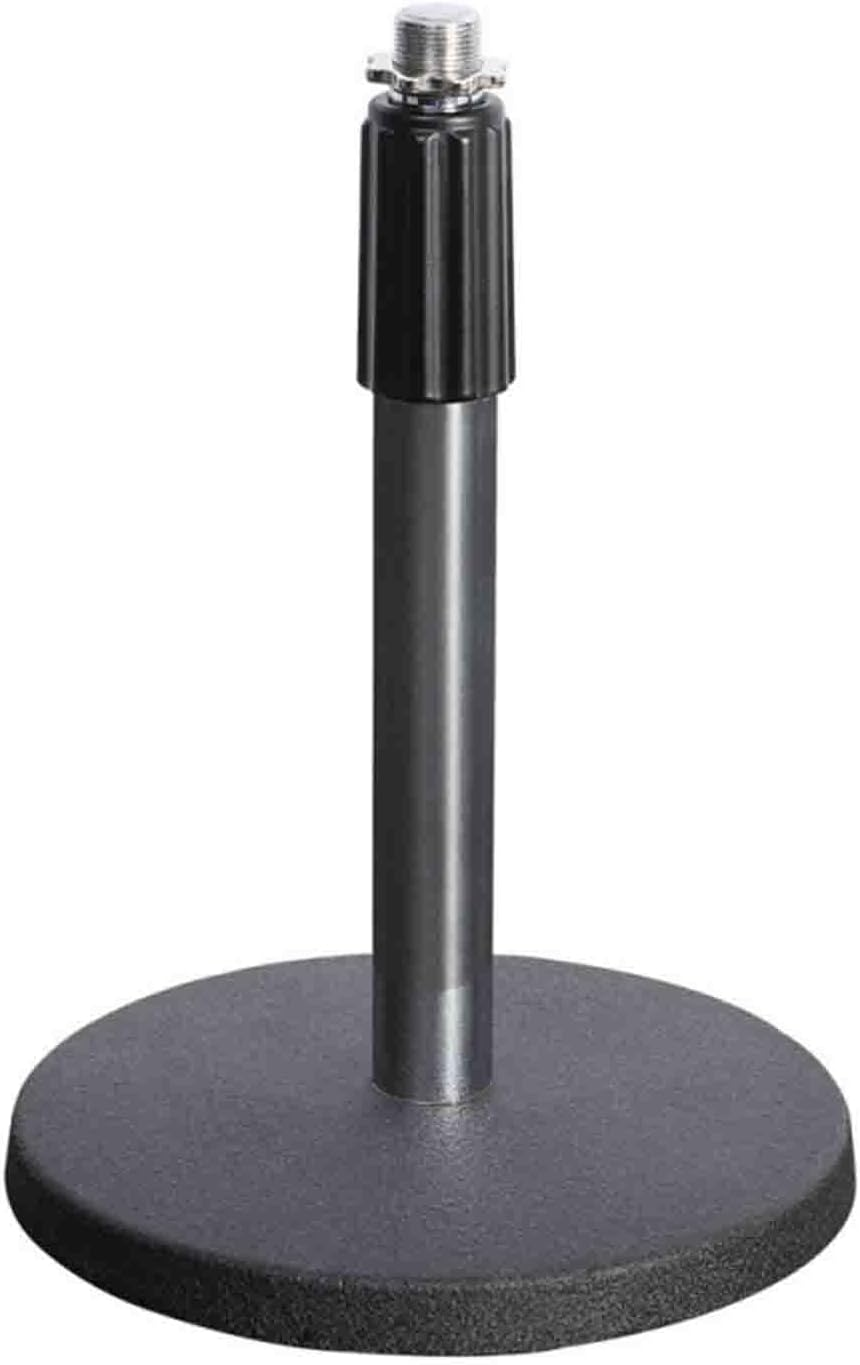 On-Stage DS7200C Adjustable Desktop Microphone Stand, Chrome - Black And Chrome