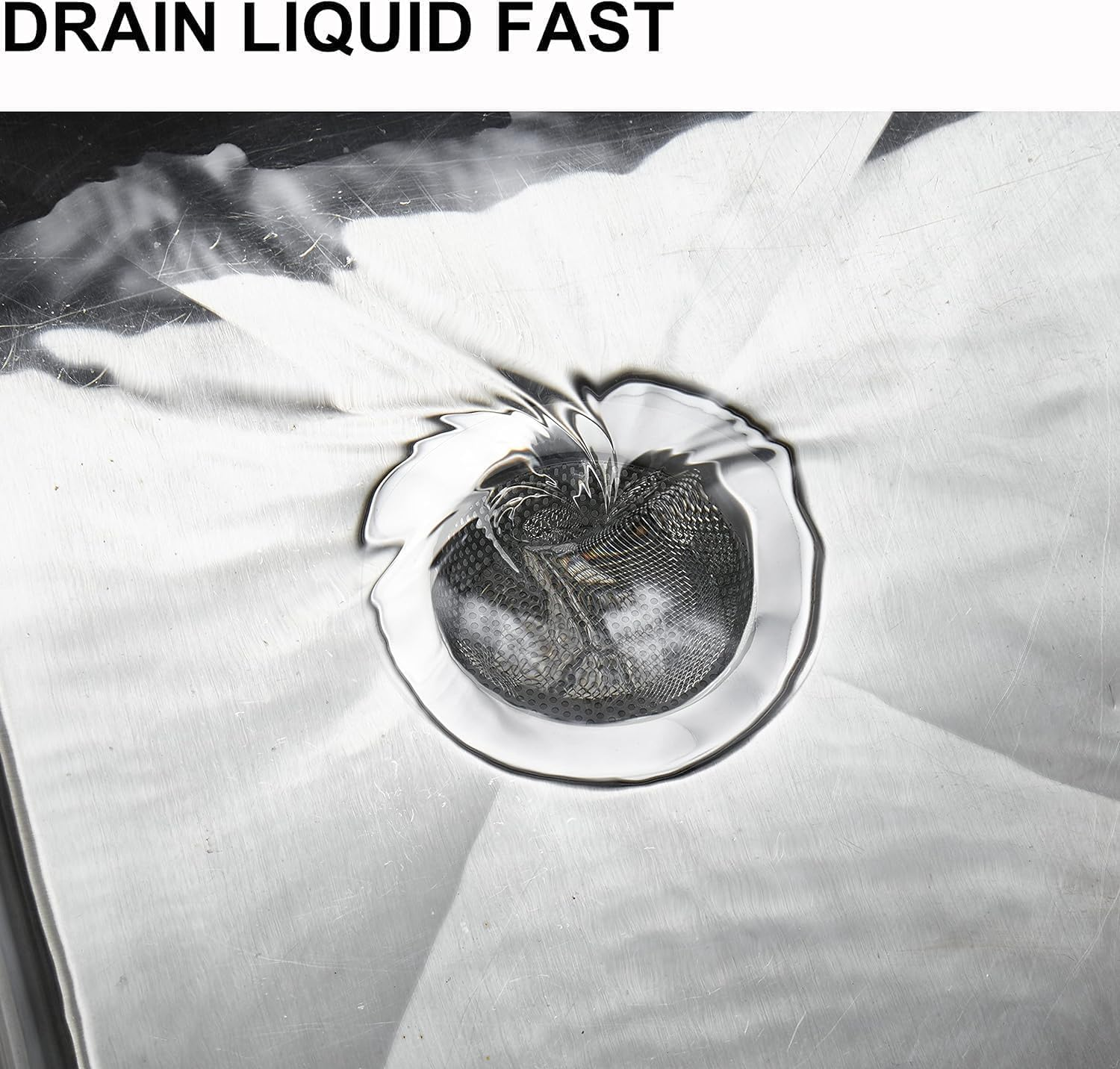 Kitchen Sink Strainer, 11.5 Cm Diameter, Stainless Steel with Wide Rim, 2 Pack image number 2