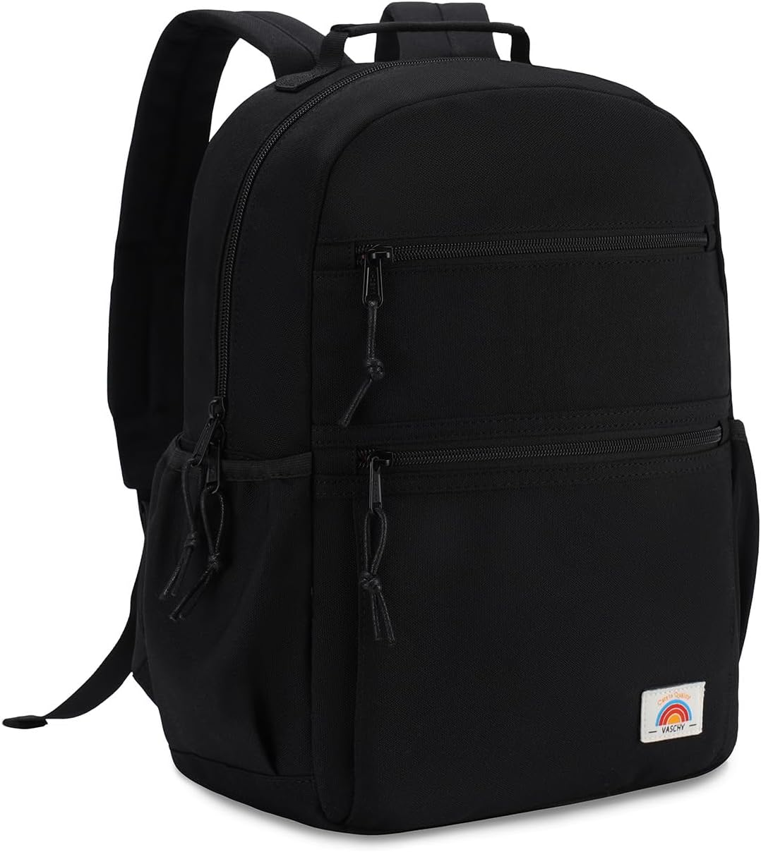 Toddler Kid Backpack,Vaschy Teen Boys Girls Lightweight Water Resistant Plain Color-Block Kids Bookbag Daypack with Two Sizes