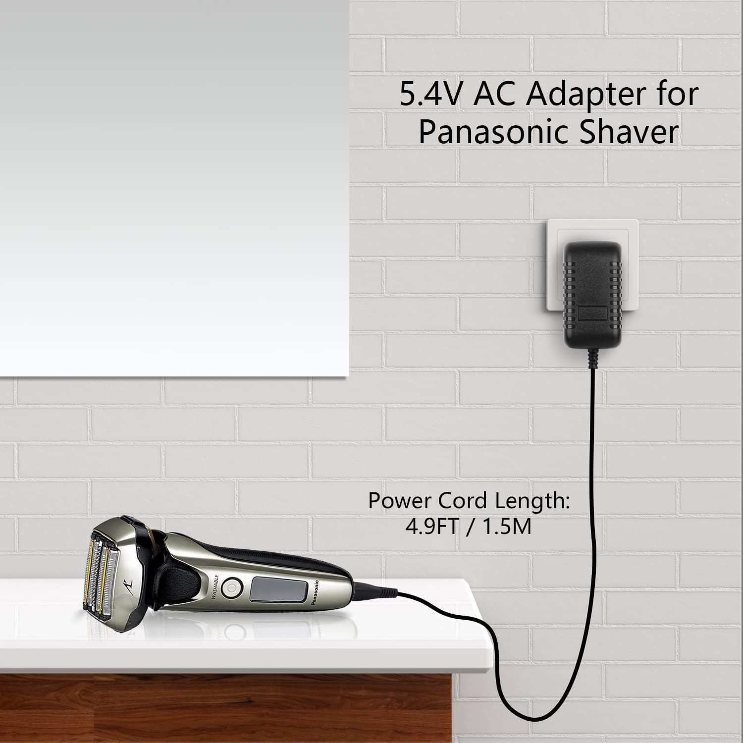 5.4V Power Supply Charger for Arc5 Razor Shaver, Compatible with Arc4 Arc3 Wet Dry 3 4 5 Electric Blade Razor RE7-40 RE7-68 RE7-59 RE7-51 ER-GC20 ES-LV65-S ES-LA93-K image number 4