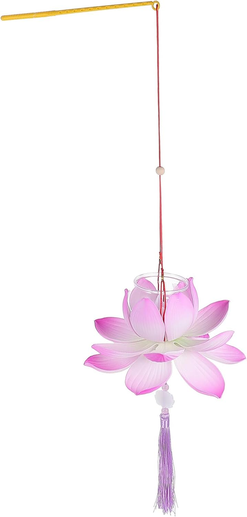 PLAFOPE DIY Lotus Lantern Making Kit for Purple Small Handheld Festival Lantern Craft Supplies Traditional Mid-Autumn Decoration and Party Outdoor Lighting image number 4