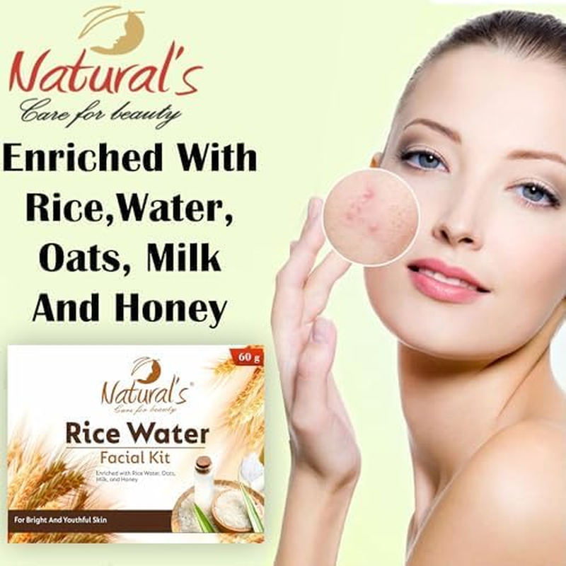 Natural'S Care for Beauty Rice Facial Kit with Rice Water 60 G | Suitable for All Skin Types image number 2