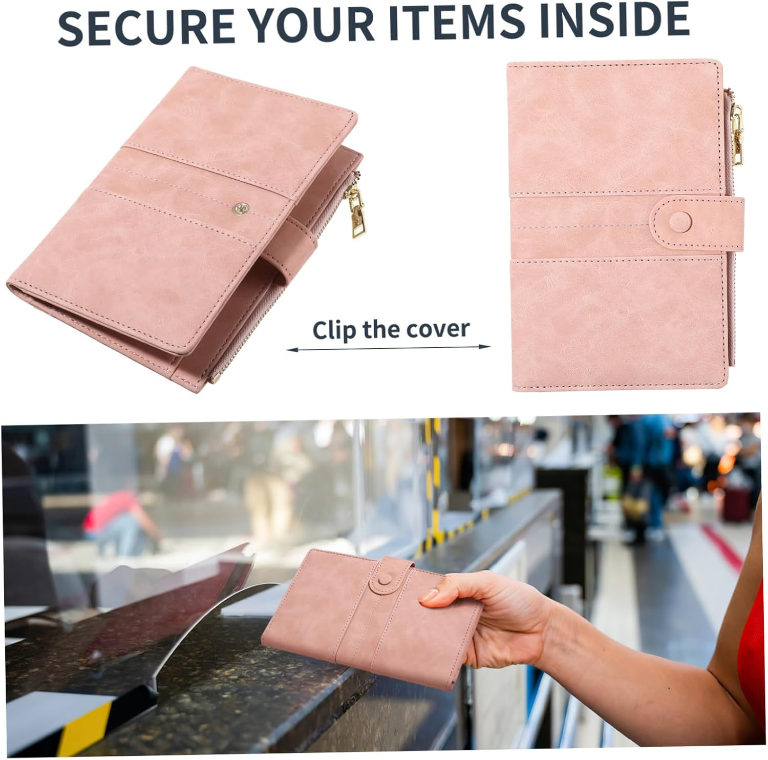 COMPUKAS Multifunctional Holder Wallet Card Holder Purse Travel Organizer for Women and Men, Passport Storage Cover Travel Document Case image number 6