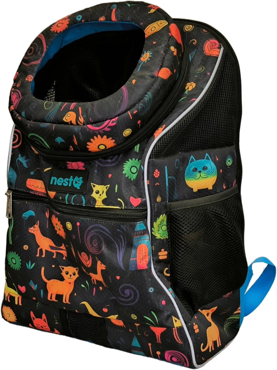 Backpack for Small Pets Such as Dogs and Cats up to 3 Kg &ndash; Neck Protector for Head &ndash; Travel Bag, Puppy Carrier &ndash; Size 43 X 30 X 20 Cm image number 1